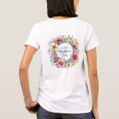 Elegante lente bloemenboho boeket Moederdag T-shirt (Achterkant)