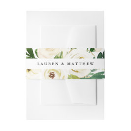 Elegante lente bloemenbuik band uitnodigingen wikkel