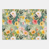 Elegante lente bloemenperzik Waterverf decoupage Inpakpapier Vel (Voorkant)