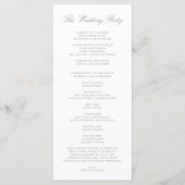 Elegante lente bloemenstof blauw bruiloft programm programmakaart (Achterkant)