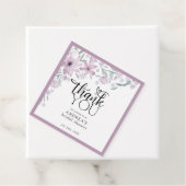 Elegante Lente Bloemige Bruidsuitnodiging Bedankjes Labels (In situ)