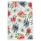 Elegante Lente Boho Chic Gouden Bloem Wilde Bloem Medium Cadeauzakje (Voorkant)