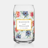Elegante Lente Boho Chic Groene Bloemenweide Blikvorm Glas (Voorkant)