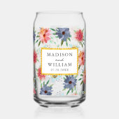 Elegante Lente Boho Chic Groene Bloemenweide Blikvorm Glas (Achterkant)