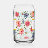 Elegante Lente Boho Chic Groene Bloemenweide Blikvorm Glas (Links)