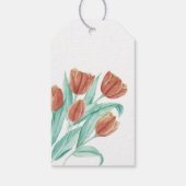 Elegante lente bruine tulp 60ste verjaardag cadeaulabel (Achterkant)