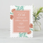 Elegante lente bruine tulp 60ste verjaardag kaart (Staand voorkant)