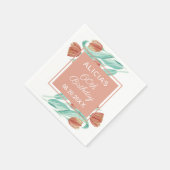 Elegante lente bruine tulp 60ste verjaardag servet (Hoek)