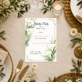 Elegante Lente Callalelie Romantische Huwelijk RSVP Kaartje