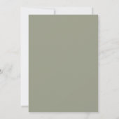 Elegante Lente Groen | Bruiloft Kaart (Achterkant)