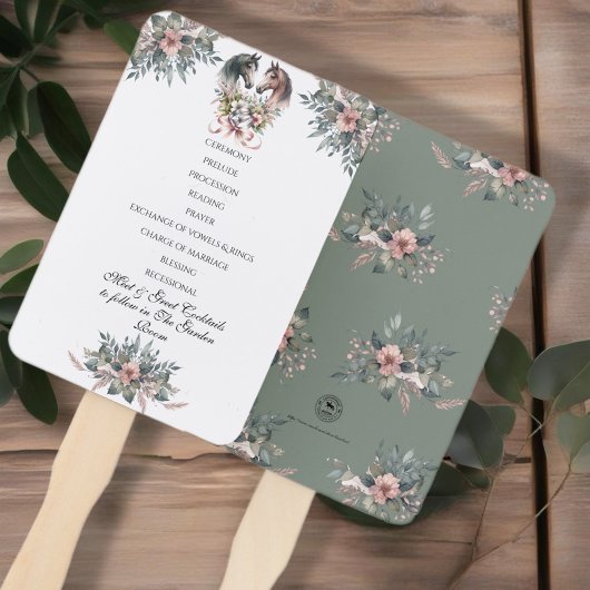 Elegante lente paard bruiloft handwaaier