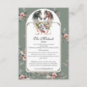 Elegante lente paard bruiloft informatiekaartje (Voorkant)