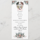 Elegante lente paard bruiloft programmakaart (Voorkant)
