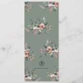 Elegante lente paard bruiloft programmakaart (Achterkant)