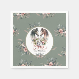 Elegante lente paard bruiloft servet