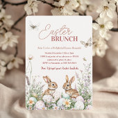 Elegante lente paasbrunch kaart