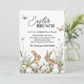 Elegante lente paasbrunch kaart (Staand voorkant)