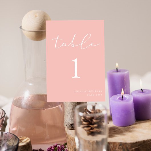 Elegante lente pastel roze bruiloft kaart