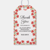 Elegante Lente Rode Tulp Bloem 65e Verjaardag Cadeaulabel (Voorkant)