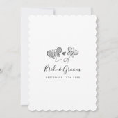 Elegante lente thema bruiloft uitnodiging sjabloon (Achterkant)