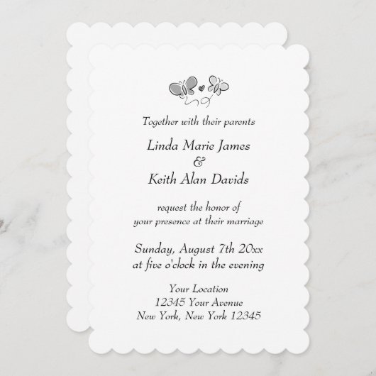 Elegante lente thema bruiloft uitnodiging sjabloon (Voorkant / Achterkant)