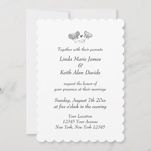 Elegante lente thema bruiloft uitnodiging sjabloon (Voorkant)