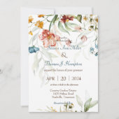 Elegante lente tuin bloemenbruiloft uitnodiging (Voorkant)