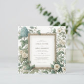 Elegante lente tuin bruiloft kaart (Staand voorkant)