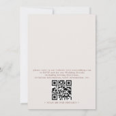 Elegante lente wilde bloemen weide QR-code bruilof Kaart (Achterkant)