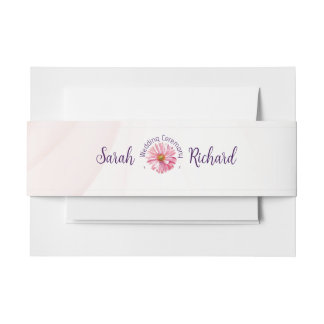 Elegante lente Wildflower Bloemen bruiloft Uitnodigingen Wikkel