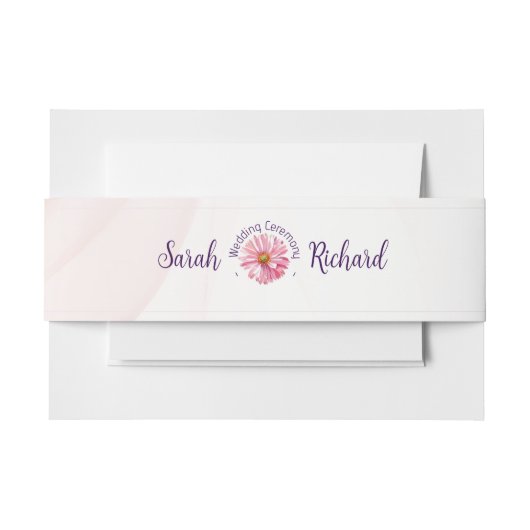 Elegante lente Wildflower Bloemen bruiloft Uitnodigingen Wikkel (Voorkant Voorbeeld)