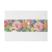 Elegante lente Wildflower Bloemen bruiloft Uitnodigingen Wikkel (Achterkant Voorbeeld)