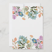 Elegante lente wildflower tuin afstuderen kaart (Achterkant)