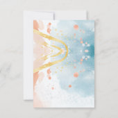 Elegante lente zomer gouden ringen bruiloft RSVP kaartje (Achterkant)