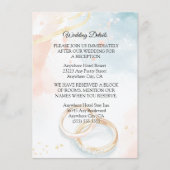 Elegante lente zomer gouden ringen Trouwen Informatiekaartje (Voorkant)