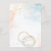 Elegante lente zomer gouden ringen Trouwen Informatiekaartje (Achterkant)