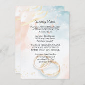 Elegante lente zomer gouden ringen Trouwen Informatiekaartje (Voorkant / Achterkant)