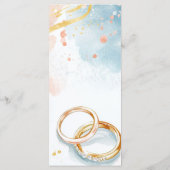 elegante lente zomer gouden ringen Trouwen Menu (Achterkant)