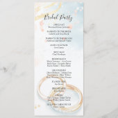 elegante lente zomer gouden ringen Trouwen Programmakaart (Achterkant)