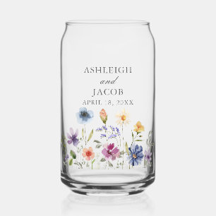 Elegante Lentebloem Bruiloft Persoonlijk Blikvorm Glas