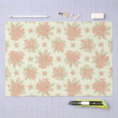 Elegante lentebloemen Perzik Sinaasappel 2024 Bloe Tissuepapier (Craft)