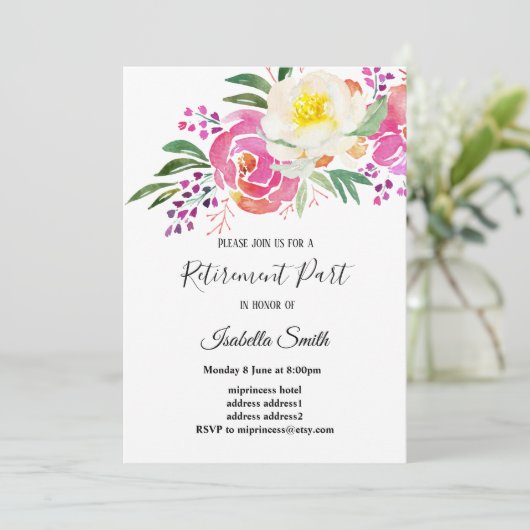 elegante lentesbloemen roze bloemkolf kaart (Staand voorkant)