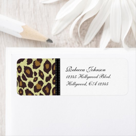Elegante Leopard retourlabels Etiket (Insitu)
