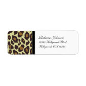 Elegante Leopard retourlabels Etiket (Voorkant)
