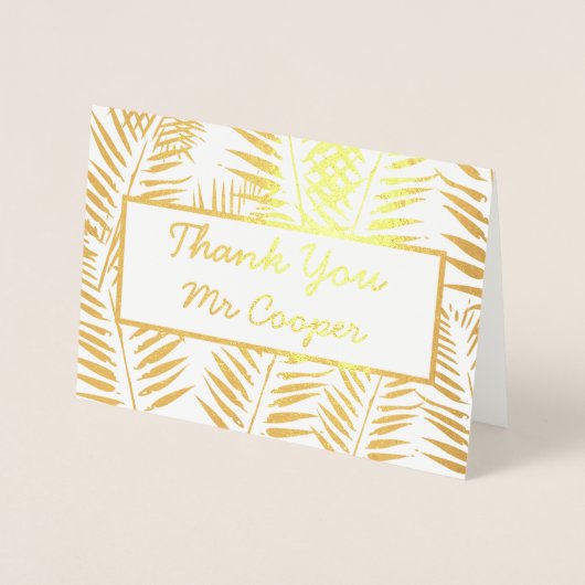 Elegante Leraar Waardering Dag Goud Dank u Folie Kaarten (Voorkant)