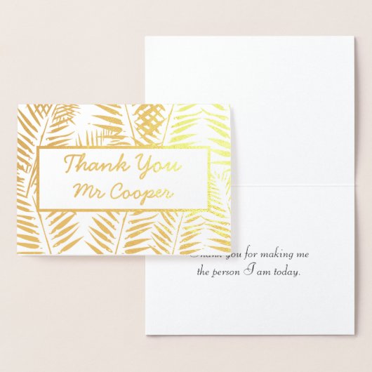 Elegante Leraar Waardering Dag Goud Dank u Folie Kaarten (Display)