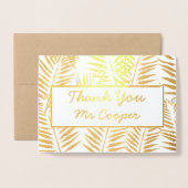 Elegante Leraar Waardering Dag Goud Dank u Folie Kaarten (Voorkant met envelop)