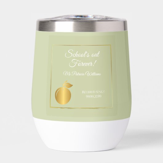 Elegante leraren Golden Pastel Pensioenfeest (Voorkant)