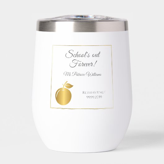 Elegante leraren Golden Pastel Pensioenfeest (Voorkant)