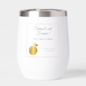 Elegante leraren Golden Pastel Pensioenfeest (Achterkant)